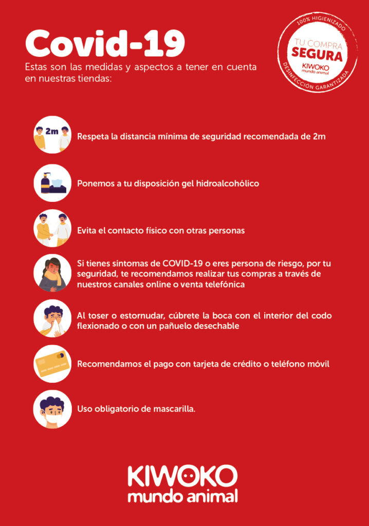 medidas Covid Tiendas kiwoko