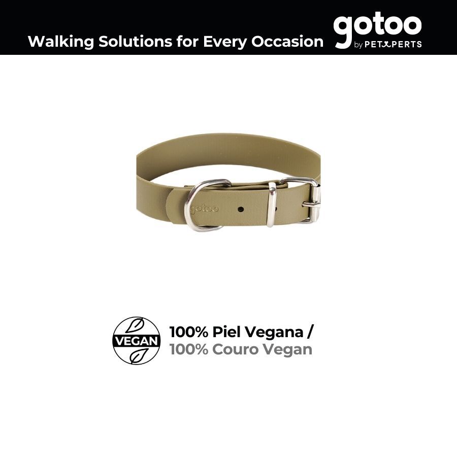 Gotoo Collar Biothane verde oliva para perros, , large indicador imagen numero 4