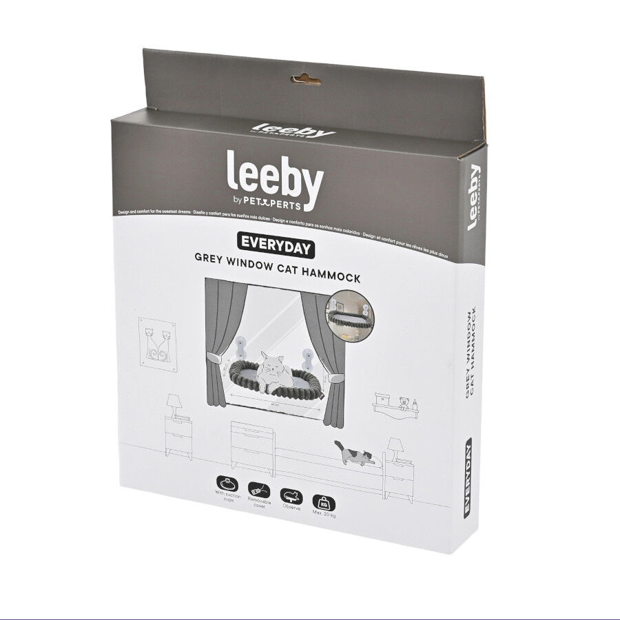 Leeby Hamaca Ventana Gris para gatos, , large indicador imagen numero 5