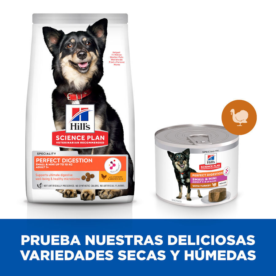200 g Hill's Science Plan Adult Small & Mini Perfect Digestion Mousse de Pavo lata para perros, , large Imagen numero 8