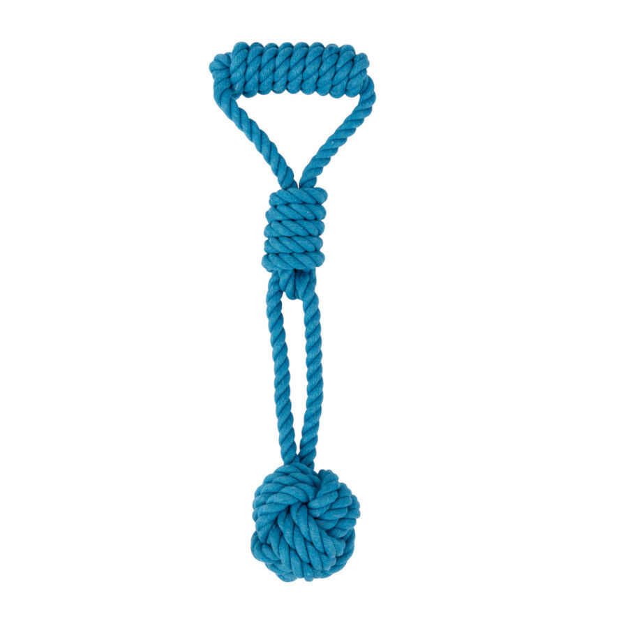 Tootoy! Modedor para Tirar de Cuerda con Pelota Azul para perros, , large Imagen numero 2