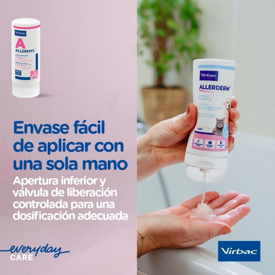 Virbac Allermyl Champ&uacute; dermatol&oacute;gico para piel sensible de perros y gatos, , large Imagen numero 4