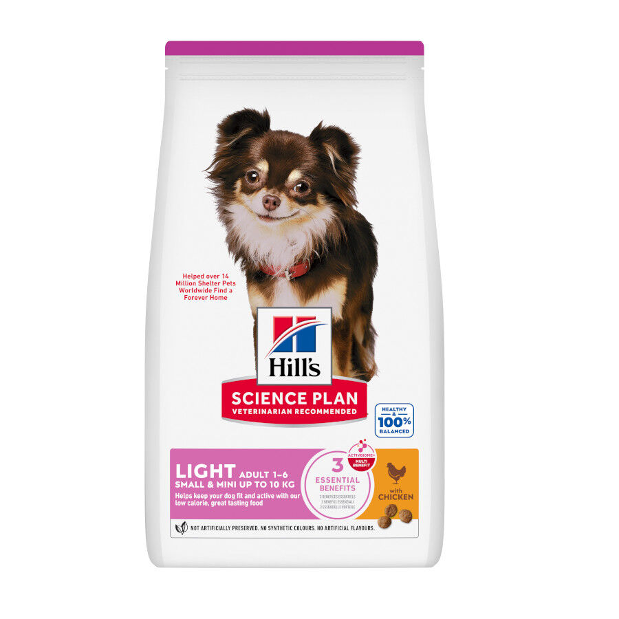 6 kg Hill's Science Plan Light Adult Small y Mini Pollo pienso para perros, , large indicador imagen numero 1