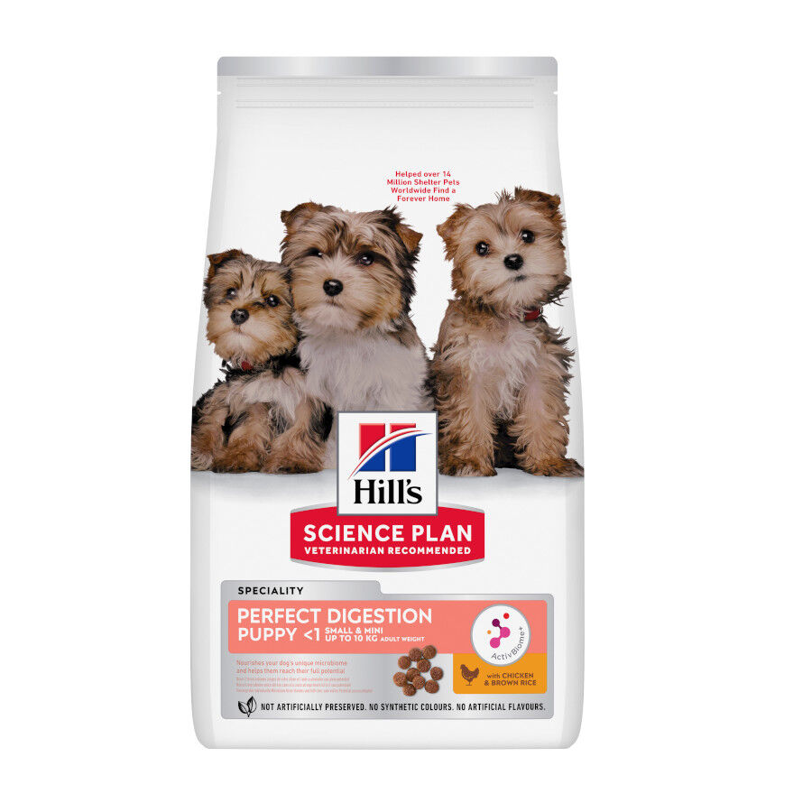 1.5 kg Hill's Science Plan Perfect Digestion Puppy Small y Mini Pollo y Arroz pienso para perros, , large Imagen numero 1