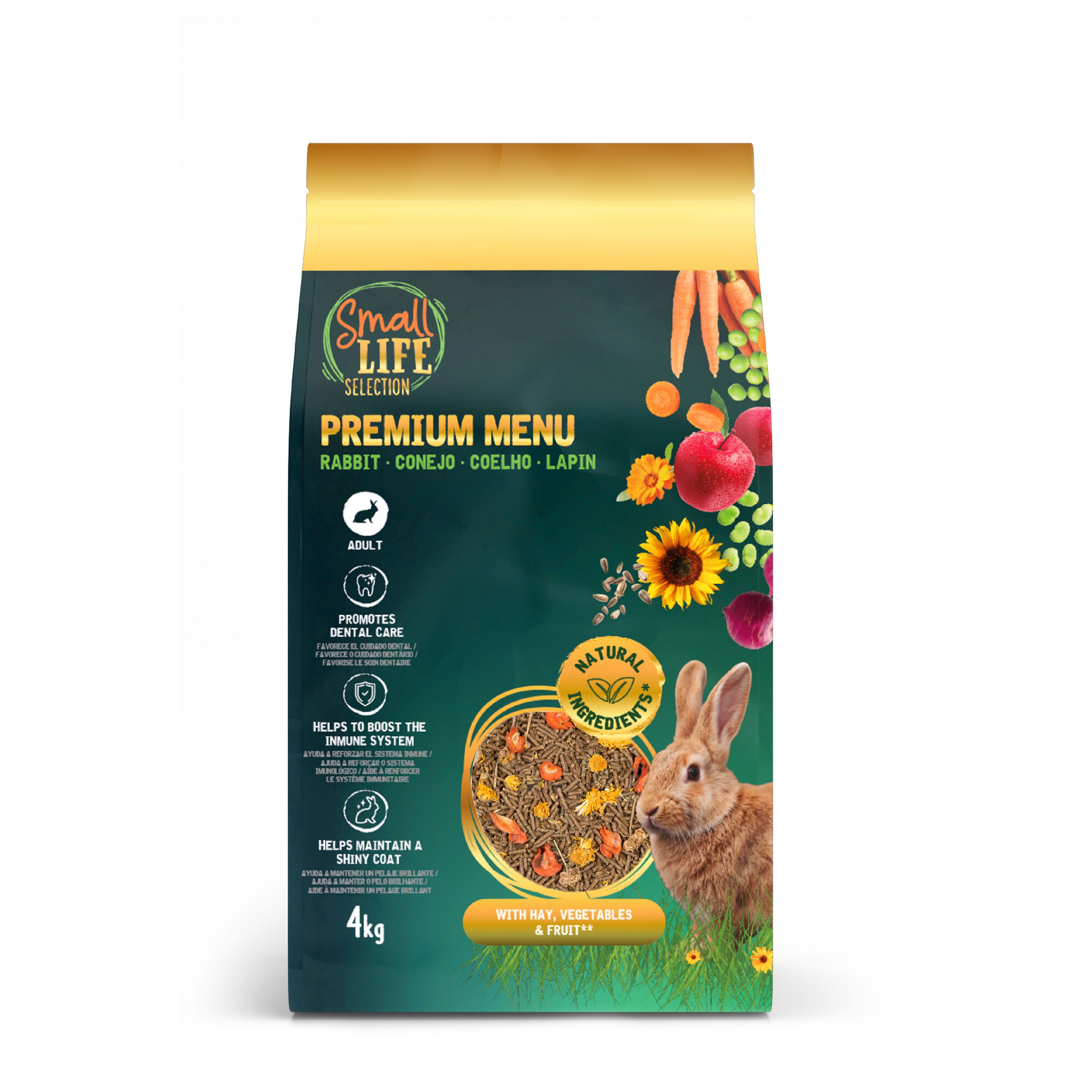 4 kg Small Life Selection Premium Men&uacute; Pienso para conejos adultos, , large indicador imagen numero 1