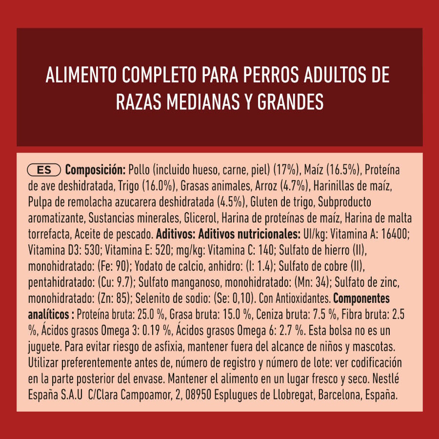 2,5 kg Purina One Pienso Pollo para perros adultos, , large indicador imagen numero 2