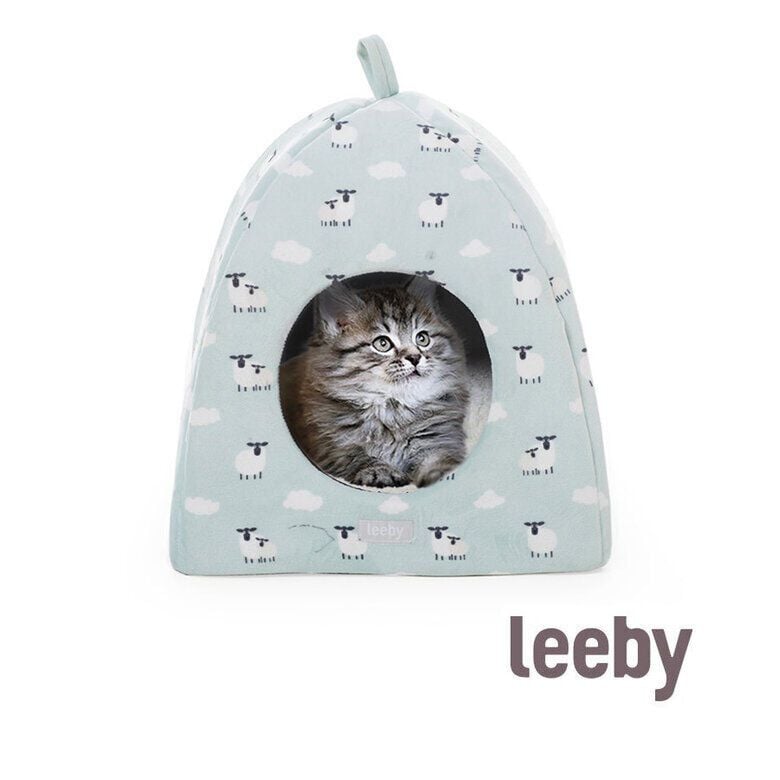 Leeby Igl&uacute; Desenfundable Blanco con Ovejitas para gatitos, , large indicador imagen numero 2