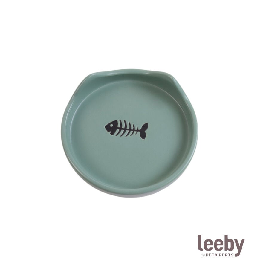 Leeby Comedero de Cer&aacute;mica Azul con Orejitas para gatos, , large indicador imagen numero 2