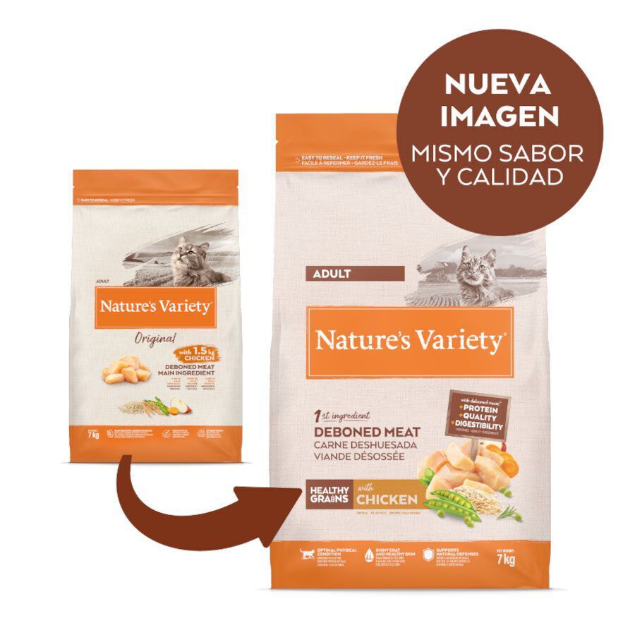 7 kg Nature's Variety Healthy Grains Adult Pollo pienso para gatos, , large indicador imagen numero 2