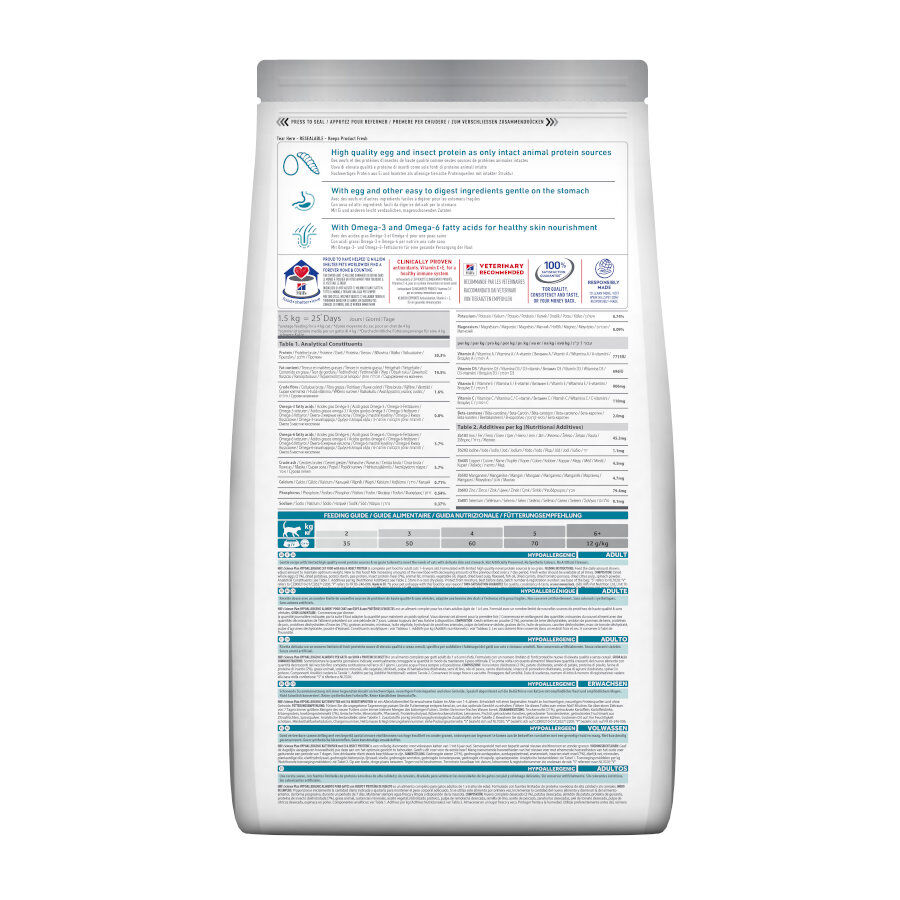 7 kg Hill's Science Plan Adult Hypoallergenic Huevo e Insecto pienso para gatos, , large indicador imagen numero 8