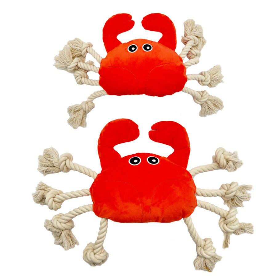 Tootoy! Comfort Fresh Crab peluche con cuerda para perros, , large indicador imagen numero 3
