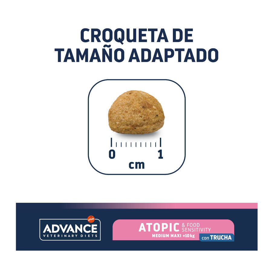 12 kg Advance Veterinary Diets Atopic Medium Maxi Trucha pienso para perros, , large indicador imagen numero 4