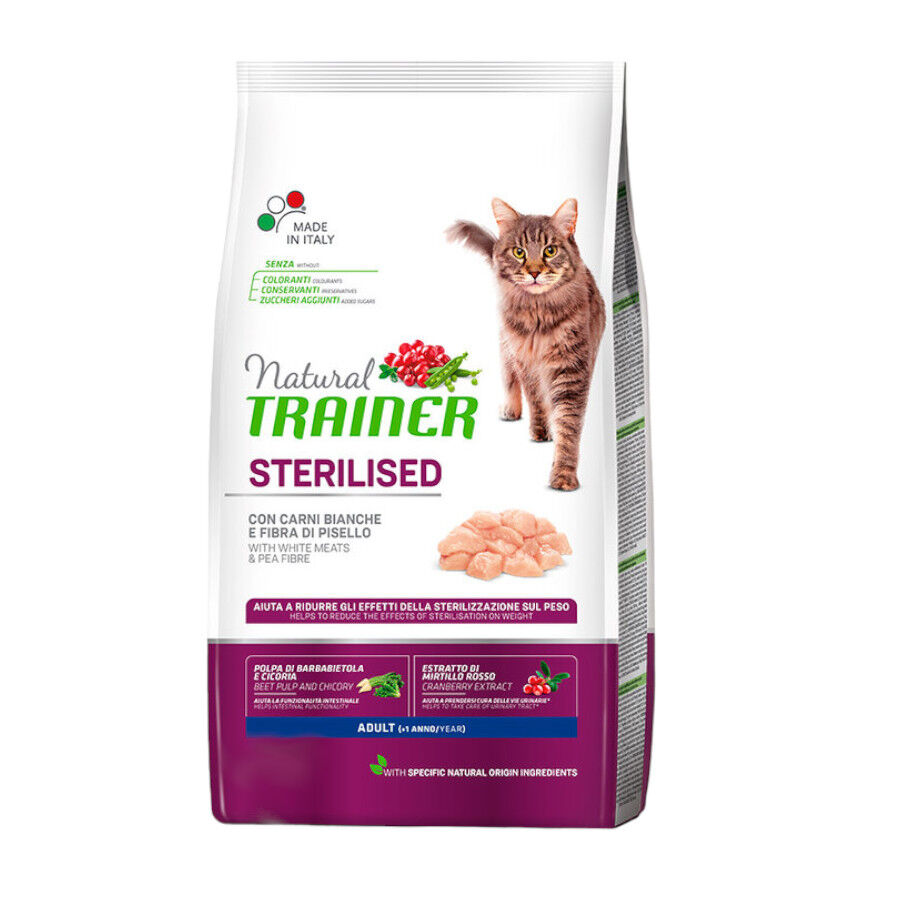 3 kg Natural Trainer Sterilised pienso para gatos, , large indicador imagen numero 1