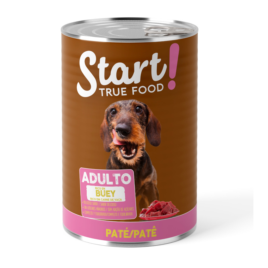 Start Adult Buey en Pat&eacute; lata para perros