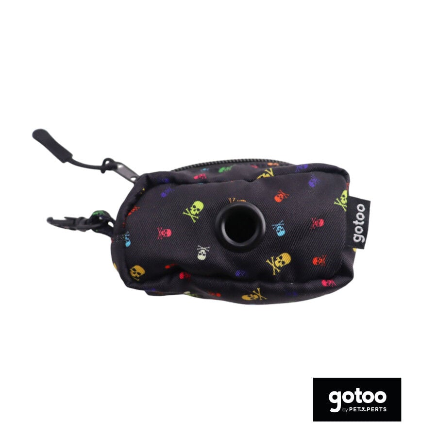 Gotoo Porta bolsas calavera negro para perros, , large indicador imagen numero 2