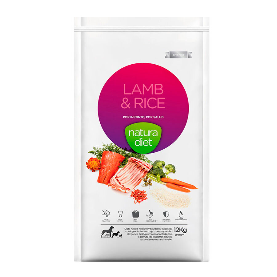 Natura Diet Prebiotic Complex Pienso Natural Cordero para perros