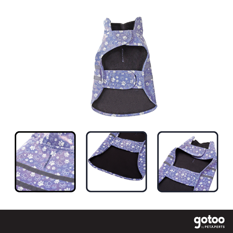 Gotoo Impermeable Estampado Huellas para perros, , large indicador imagen numero 3