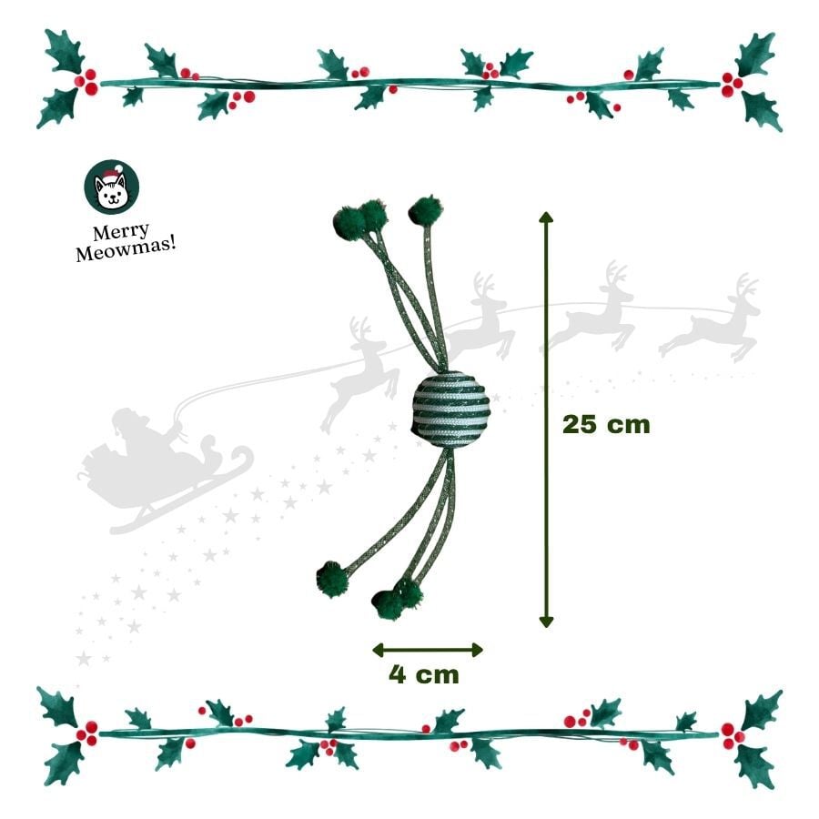 Wonder Christmas Pelota Brillante con Cuerda Juguete para gatos, , large indicador imagen numero 3