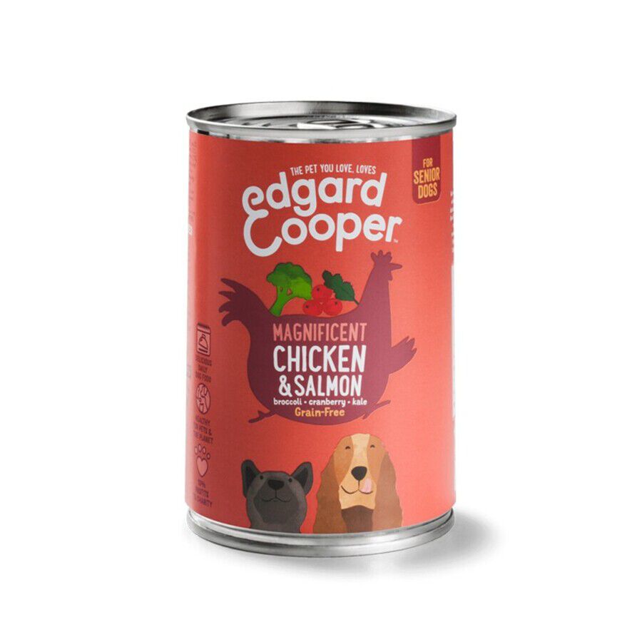 Lata Edgard & Cooper Senior Pollo y Salm&oacute;n lata para perros