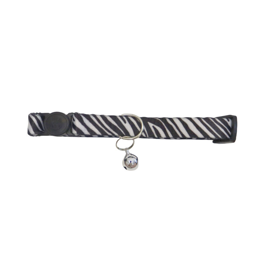Gotoo Collar con cascabel de zebra para gatos, , large indicador imagen numero 1