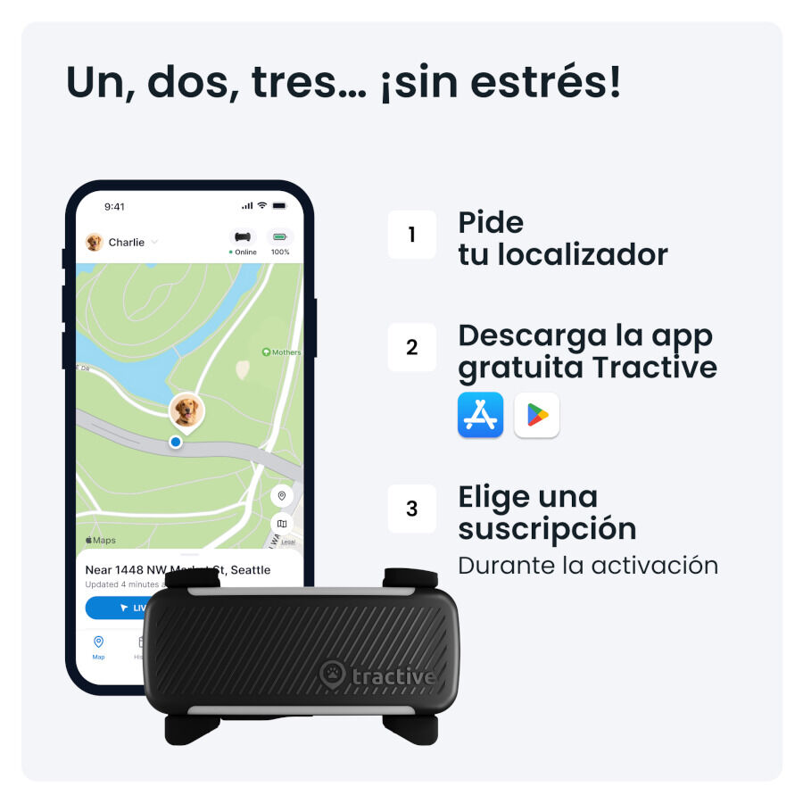 Tractive GPS Dog 6 Negro Rastreador para perros, , large indicador imagen numero 5