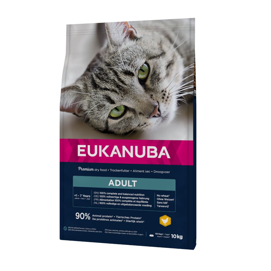 10 kg Eukanuba Adult Pollo pienso para gatos, , large indicador imagen numero 1