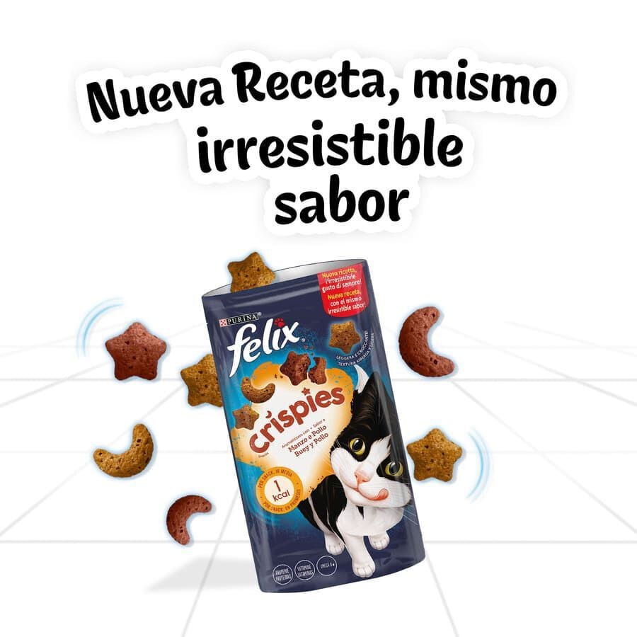 45 g Felix Crispies Salm&oacute;n y Trucha Bocaditos para gatos, , large indicador imagen numero 4