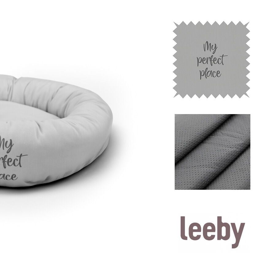 Leeby Cama Donut Antideslizante Gris para gatos, , large indicador imagen numero 6