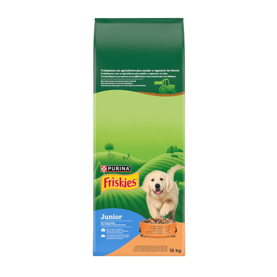 18 kg Friskies Junior Pollo y Verduras pienso para perros, , large indicador imagen numero 1