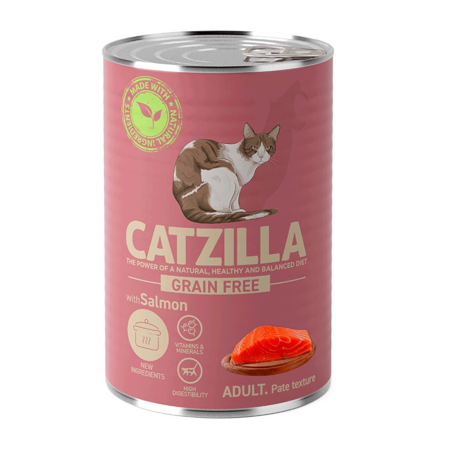 400 g Catzilla Adult Grain Free Salm&oacute;n en Pat&eacute; lata para gatos, , large Imagen numero 1