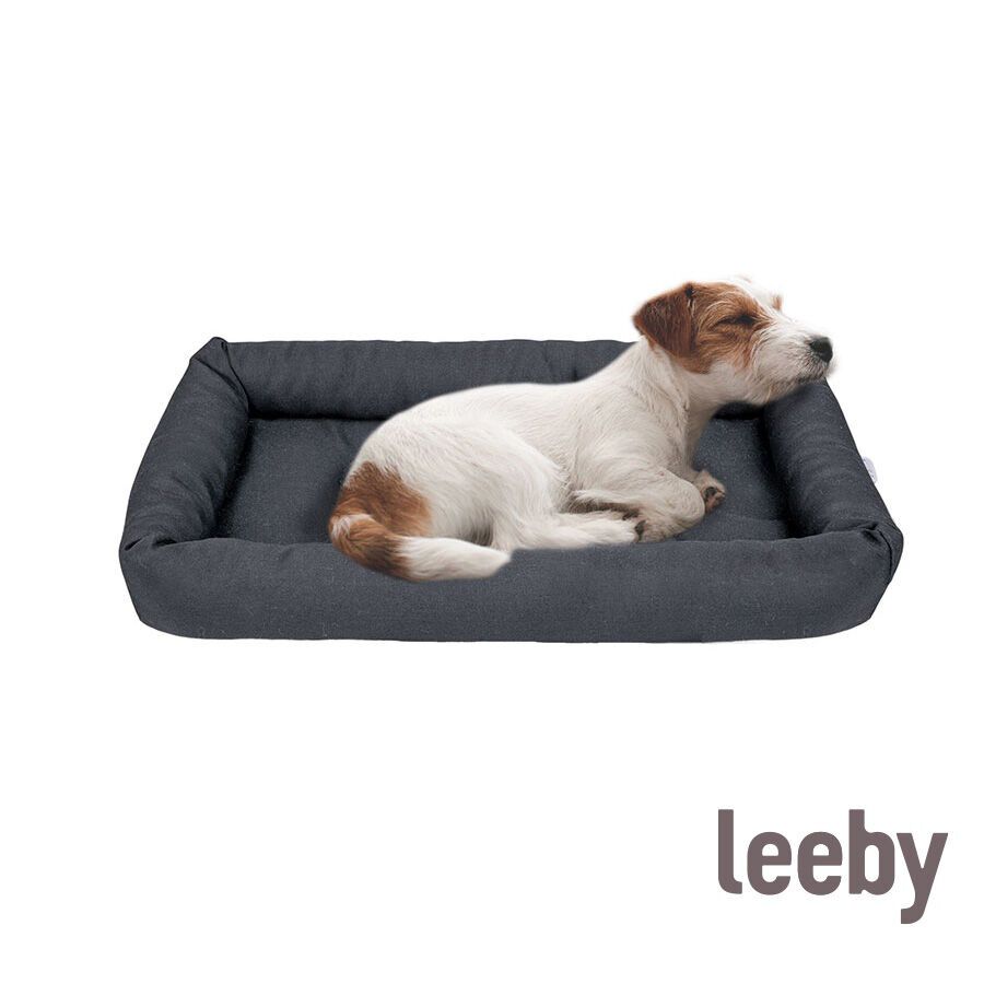 Leeby Colchoneta Suave Negra para perros