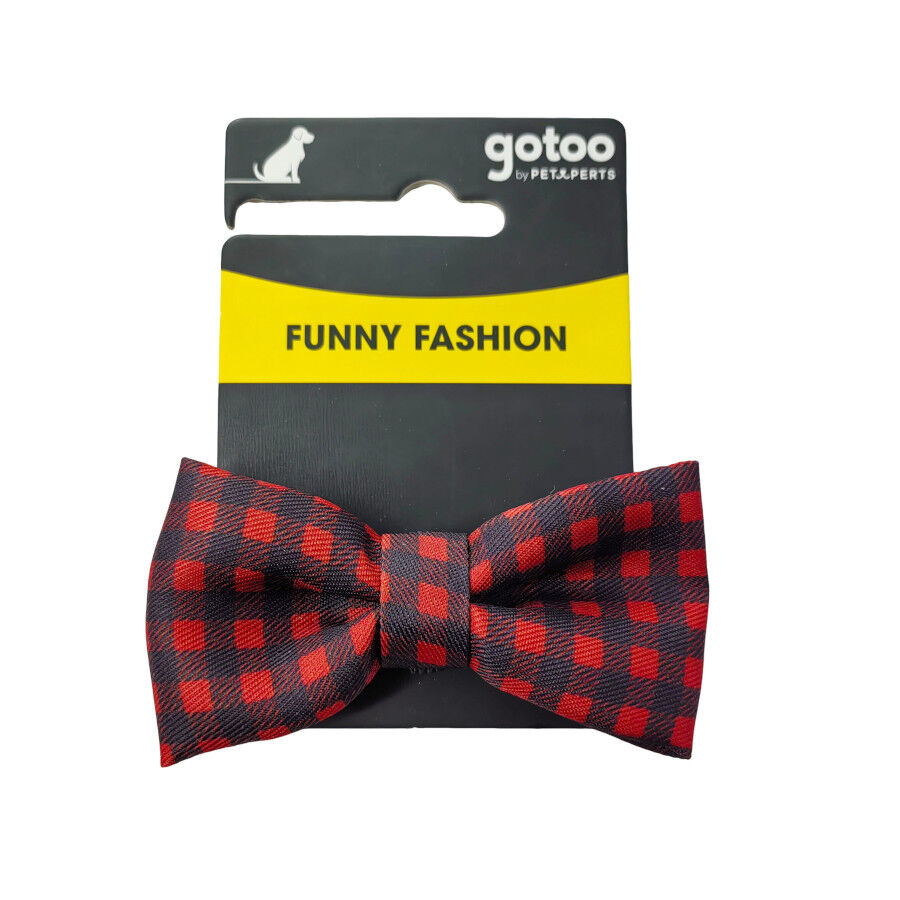 Gotoo Pajarita de cuadro tart&aacute;n para perros, , large indicador imagen numero 4