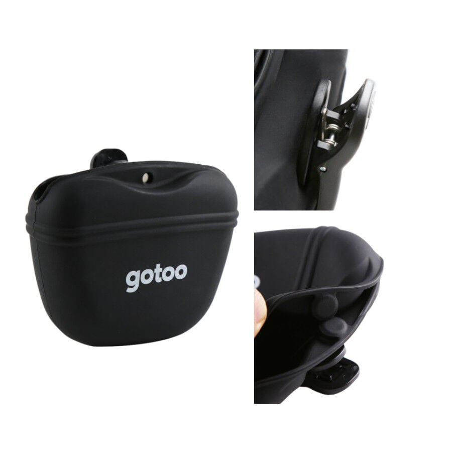 Gotoo Porta premio de silicona negro para perros, , large indicador imagen numero 5