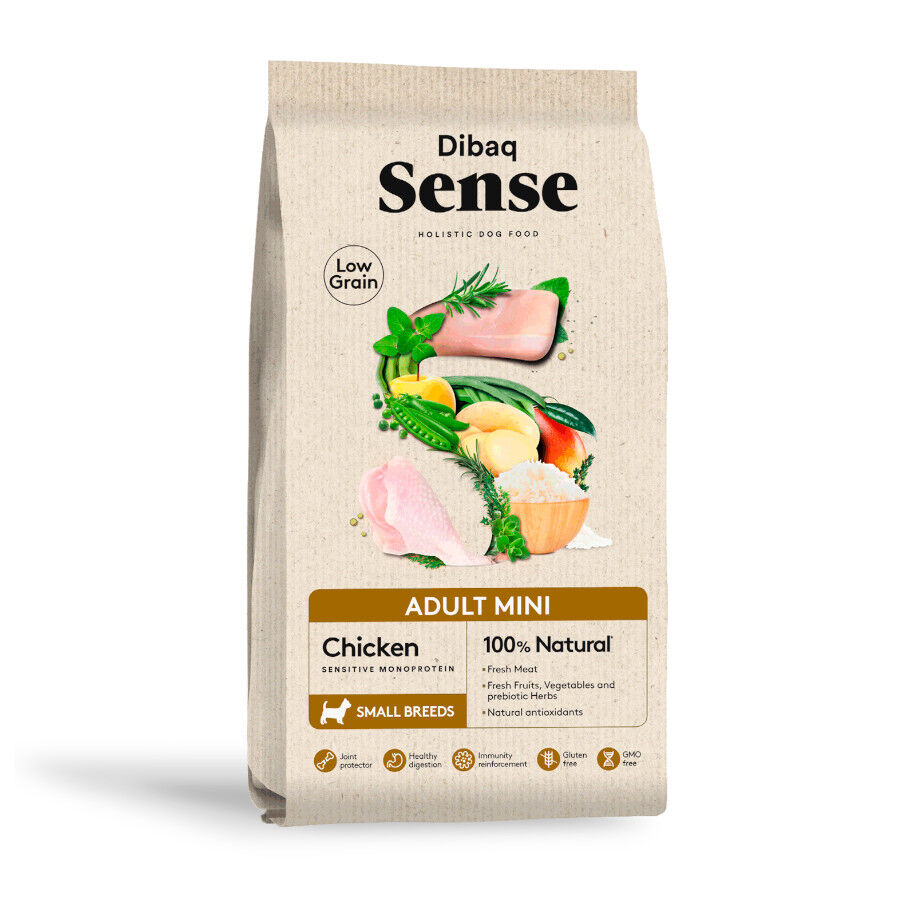 2 kg Dibaq Sense Low Grain Adult Mini Pollo Pienso para perros, , large indicador imagen numero 1