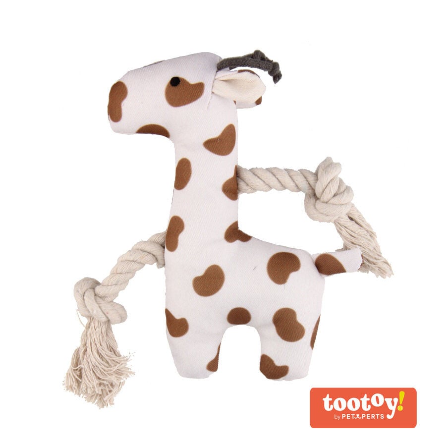Tootoy! Puppy White Giraffe peluche con sonido para perros, , large Imagen numero 1
