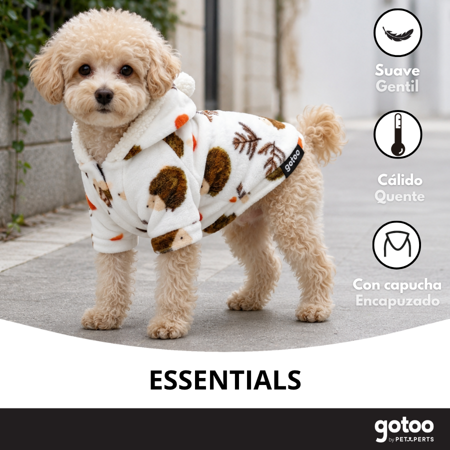 Gotoo Sudadera Forro Polar Estampado Erizo para perros, , large indicador imagen numero 6