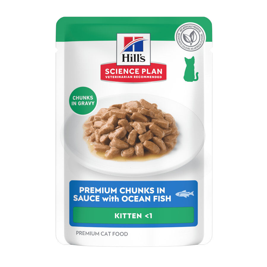 85 g Hill's Science Plan Kitten Pescado Azul sobre para gatos, , large Imagen numero 1