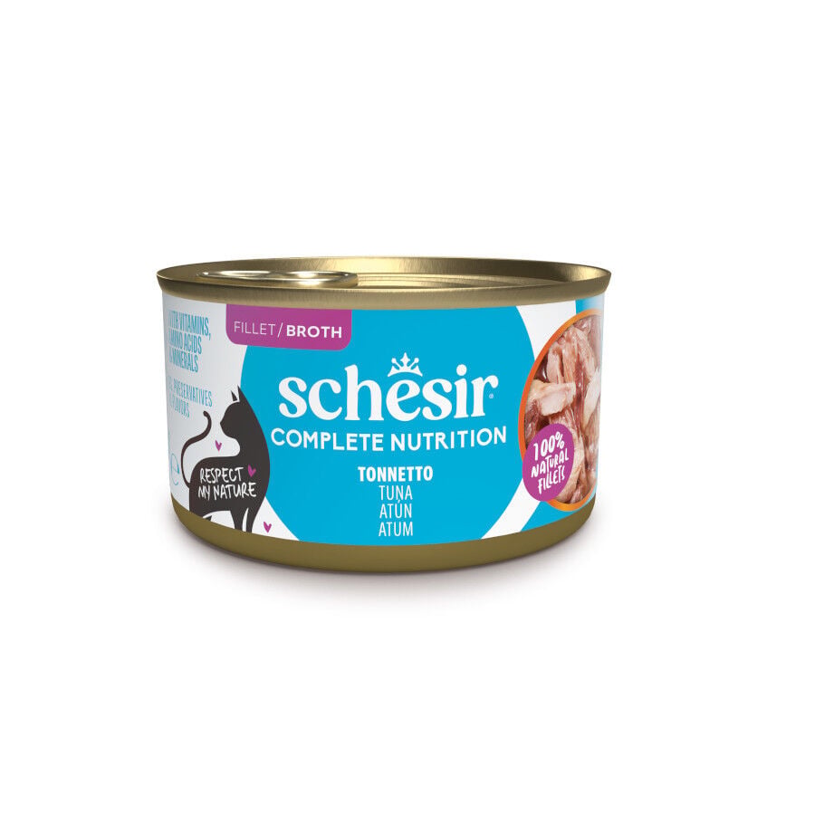 85 g Schesir Adult At&uacute;n lata para gatos, , large indicador imagen numero 1