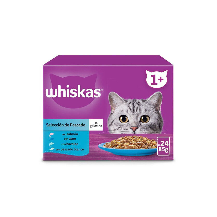 24 sobres x 85 g Whiskas Selecci&oacute;n Pescados Gelatina en Bolsita para gatos, , large Imagen numero 2