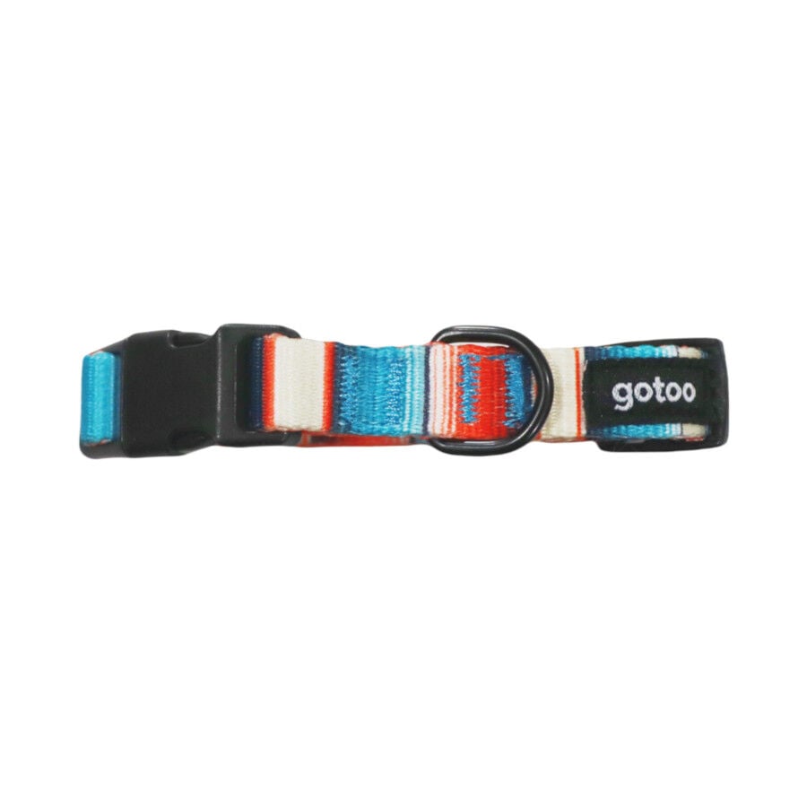 Gotoo Collar estampado rayas multicolor para perros, , large Imagen numero 1