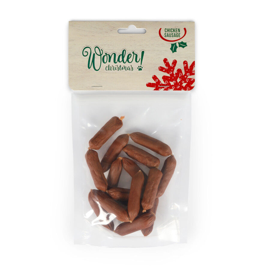 80 g Wonder Christmas Salchichas de Pollo Navide&ntilde;as para perros, , large indicador imagen numero 3