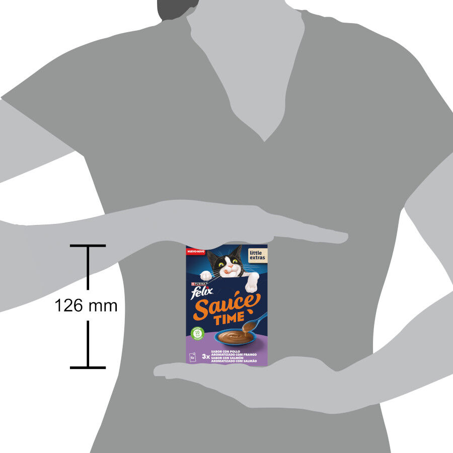 6 x 40 g Felix Cat Salsa de Pollo y Salm&oacute;n para gatos, , large indicador imagen numero 4