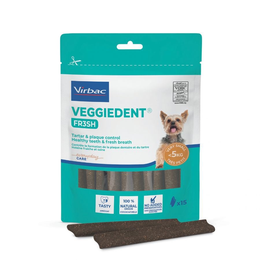 15 barritas Virbac Snacks Dentales VeggieDent Fresh para perros Toy, , large Imagen numero 1