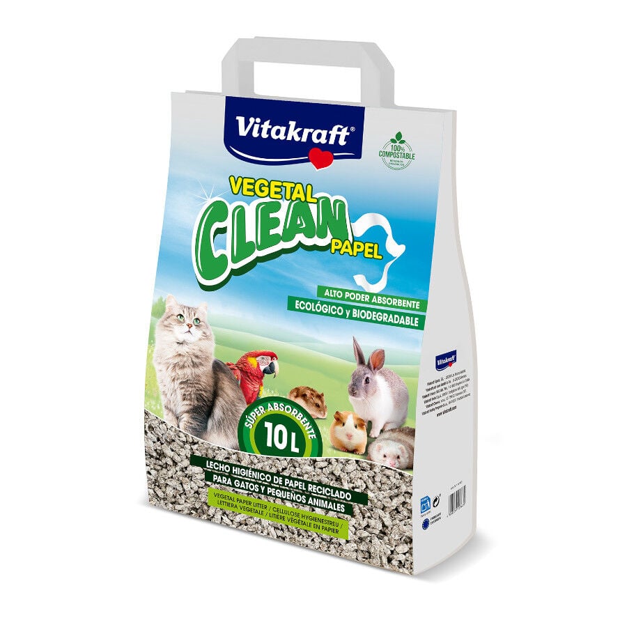 10 L Vitakraft Vegetal Clean Papel Lecho Vegetal para animales, , large indicador imagen numero 1