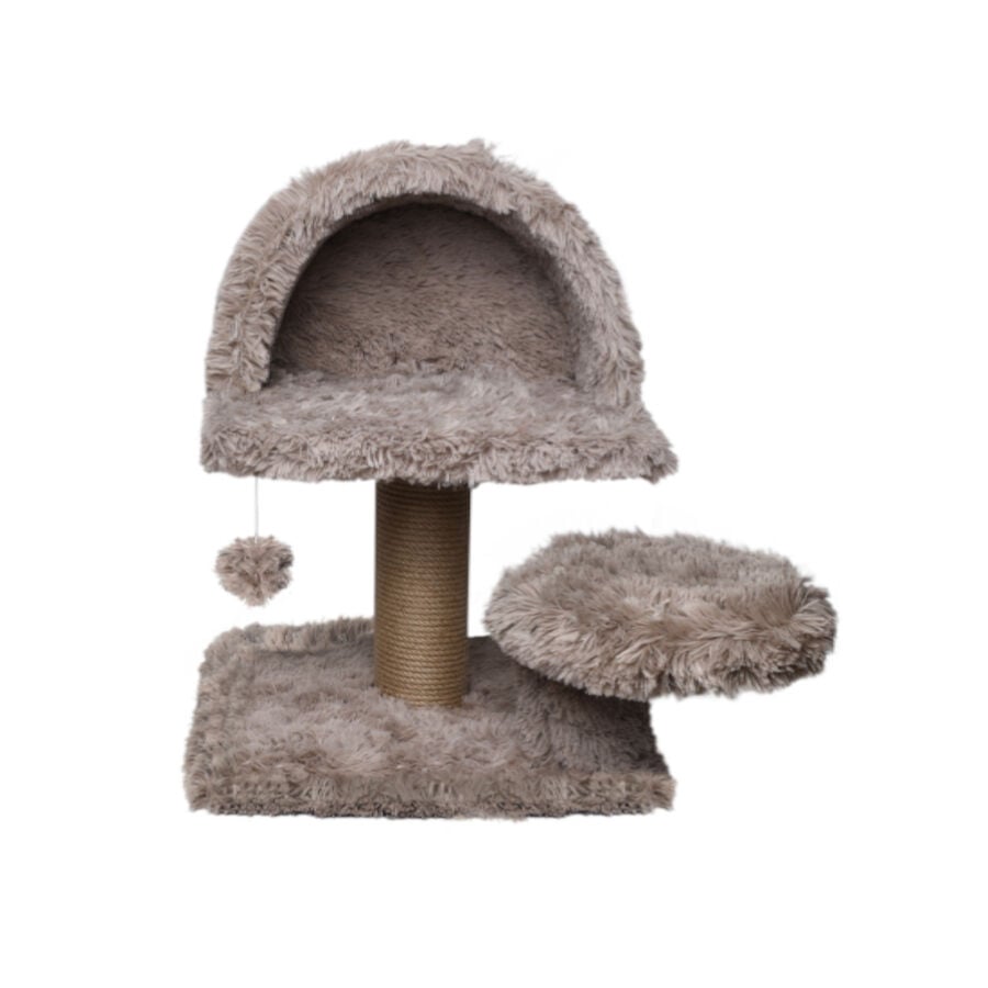 Catshion Susy Poste Rascador con Cueva Beige para gatos, , large Imagen numero 1