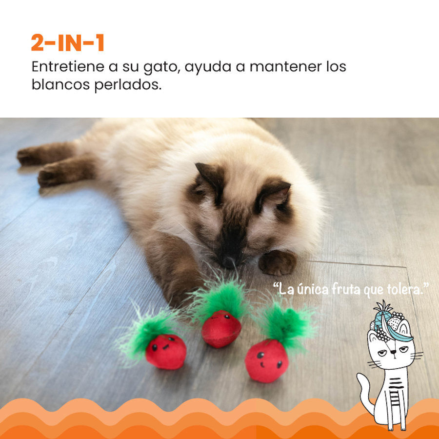 Catstages Strawbabies Peluche de Fresitas para gatos, , large Imagen numero 5