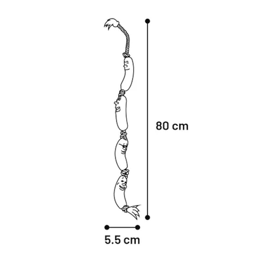 Flamingo Salchichas con cuerda juguete para perros&nbsp;, , large indicador imagen numero 2