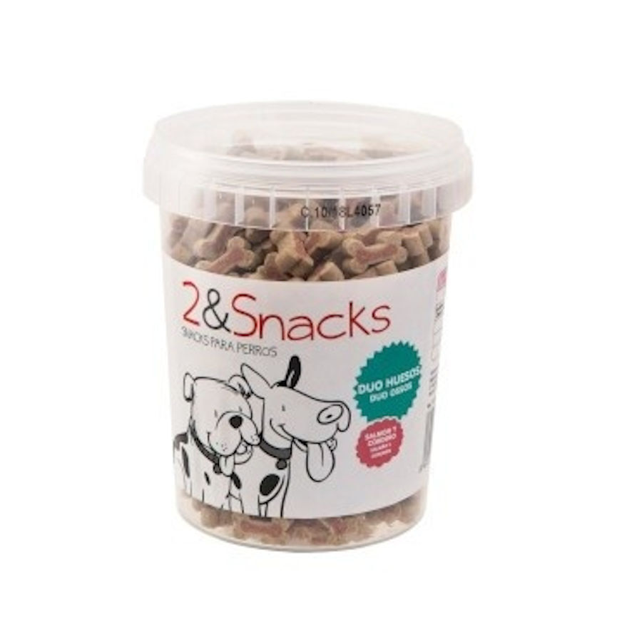 300 g 2&Snacks Huesitos Duo Salm&oacute;n y Cordero para perros, , large Imagen numero 3
