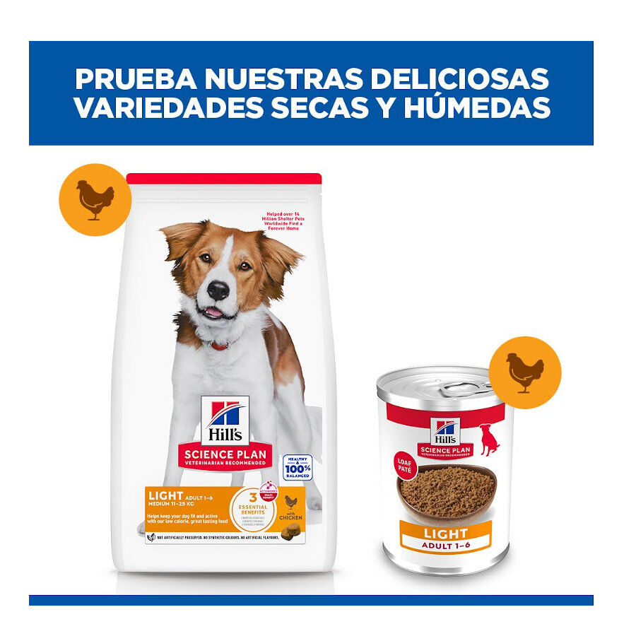 370 g Hill's Adult Light pollo lata, , large Imagen numero 9