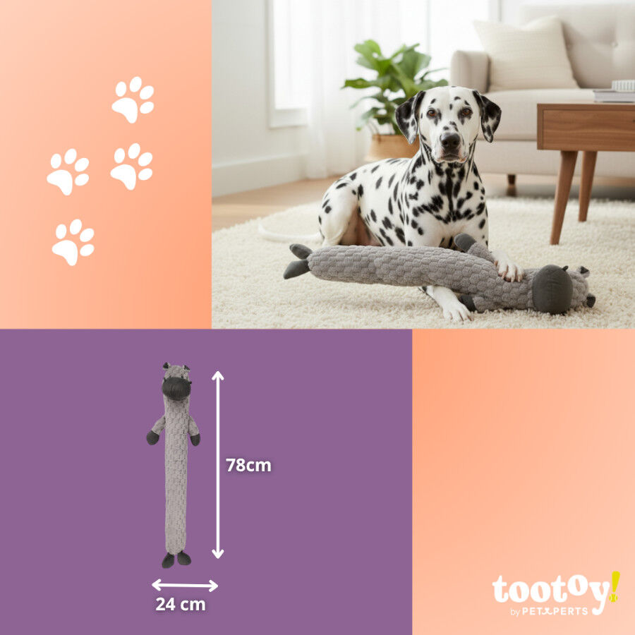 Tootoy! Hipop&oacute;tamo Largo de Peluche con Sonido para perros, , large indicador imagen numero 4